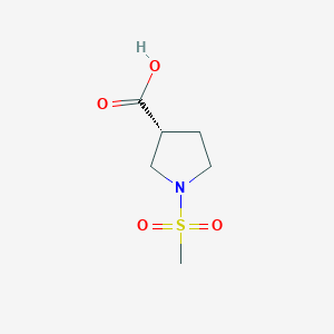 molecular formula C6H11NO4S B8219189 (3R)-1-Methanesulfonylpyrrolidine-3-carboxylicacid 