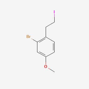 molecular formula C9H10BrIO B8219216 2-Bromo-1-(2-iodoethyl)-4-methoxybenzene 