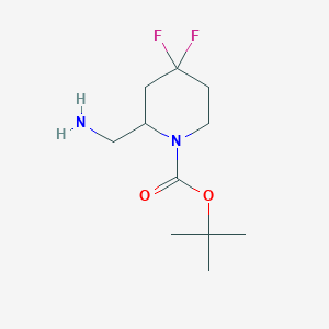molecular formula C11H20F2N2O2 B8219222 Tert-butyl 2-(aminomethyl)-4,4-difluoropiperidine-1-carboxylate 