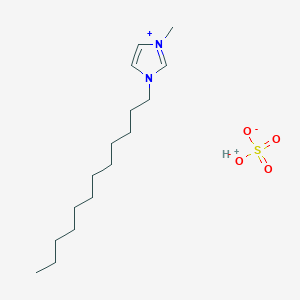 molecular formula C16H32N2O4S B8219236 1-dodecyl-3-methylimidazol-3-ium;hydron;sulfate 