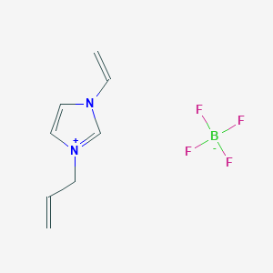 molecular formula C8H11BF4N2 B8219244 1-烯丙基-3-乙烯基咪唑四氟硼酸盐 