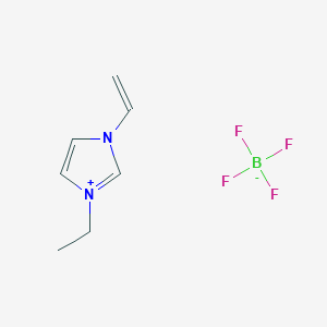 molecular formula C7H11BF4N2 B8219257 1-乙烯基-3-乙基咪唑四氟硼酸盐 