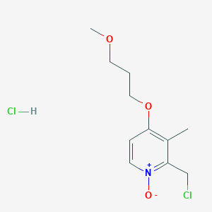 molecular formula C11H17Cl2NO3 B8219276 2-(Chloromethyl)-4-(3-methoxypropoxy)-3-methylpyridine 1-oxide hydrochloride 