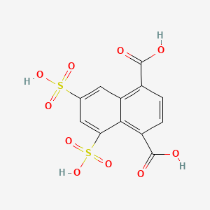 molecular formula C12H8O10S2 B8219298 5,7-Disulfonaphthalene-1,4-dicarboxylic acid 
