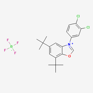 molecular formula C21H24BCl2F4NO B8219317 5,7-Di-tert-butyl-3-(3,4-dichlorophenyl)benzo[d]oxazol-3-ium tetrafluoroborate 
