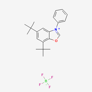 molecular formula C21H26BF4NO B8219324 5,7-Di-tert-butyl-3-phenylbenzo[d]oxazol-3-ium tetrafluoroborate 