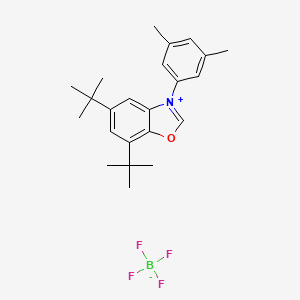 molecular formula C23H30BF4NO B8219329 5,7-Di-tert-butyl-3-(3,5-dimethylphenyl)benzo[d]oxazol-3-ium tetrafluoroborate 