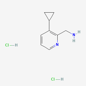 molecular formula C9H14Cl2N2 B8219361 1-(3-Cyclopropylpyridin-2-yl)methanamine dihydrochloride 