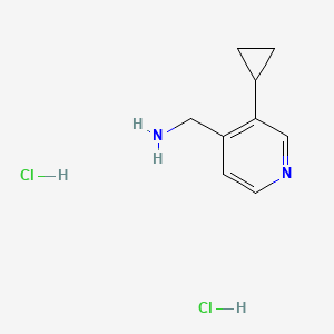 molecular formula C9H14Cl2N2 B8219372 1-(3-Cyclopropylpyridin-4-yl)methanamine dihydrochloride 