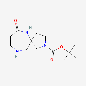 molecular formula C13H23N3O3 B8219404 Tert-butyl 7-oxo-2,6,10-triazaspiro[4.6]undecane-2-carboxylate 