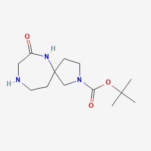 molecular formula C13H23N3O3 B8219446 Tert-butyl 7-oxo-2,6,9-triazaspiro[4.6]undecane-2-carboxylate 