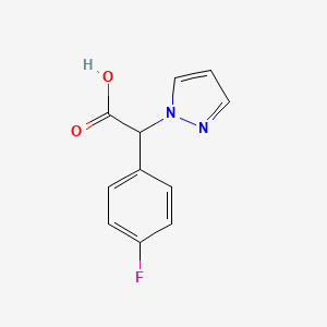 2-(4-fluorophenyl)-2-(1H-pyrazol-1-yl)acetic acid
