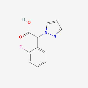 molecular formula C11H9FN2O2 B8219470 2-(2-fluorophenyl)-2-(1H-pyrazol-1-yl)acetic acid 