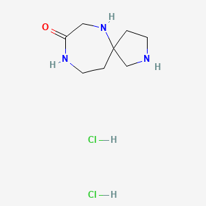 molecular formula C8H17Cl2N3O B8219475 2,6,9-Triazaspiro[4.6]undecan-8-one dihydrochloride 