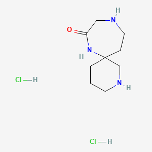 molecular formula C9H19Cl2N3O B8219506 2,7,10-Triazaspiro[5.6]dodecan-8-one dihydrochloride 