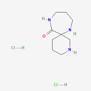 molecular formula C9H19Cl2N3O B8219533 2,7,11-Triazaspiro[5.6]dodecan-12-one dihydrochloride 