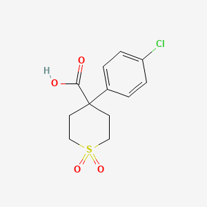 molecular formula C12H13ClO4S B8219551 4-(4-Chlorophenyl)-1,1-dioxothiane-4-carboxylic acid 