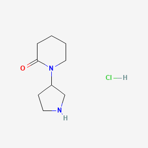 molecular formula C9H17ClN2O B8219557 1-(Pyrrolidin-3-yl)piperidin-2-one hydrochloride 