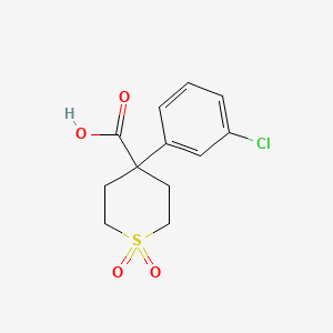 molecular formula C12H13ClO4S B8219583 4-(3-Chlorophenyl)-1,1-dioxothiane-4-carboxylic acid 