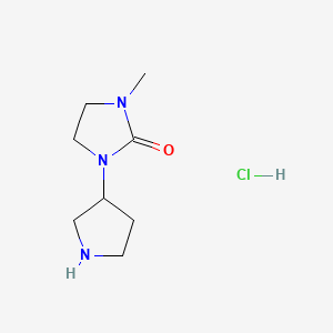 molecular formula C8H16ClN3O B8219622 1-Methyl-3-(pyrrolidin-3-yl)imidazolidin-2-one hydrochloride 
