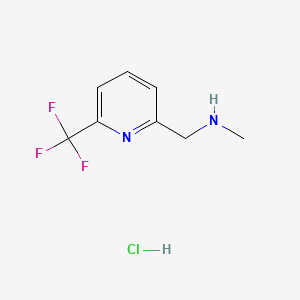 molecular formula C8H10ClF3N2 B8219758 Methyl({[6-(trifluoromethyl)pyridin-2-yl]methyl})amine hydrochloride 