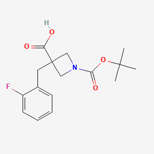 molecular formula C16H20FNO4 B8219781 1-[(Tert-butoxy)carbonyl]-3-[(2-fluorophenyl)methyl]azetidine-3-carboxylic acid 