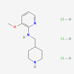 molecular formula C12H22Cl3N3O B8219819 3-methoxy-N-[(piperidin-4-yl)methyl]pyridin-2-amine trihydrochloride 