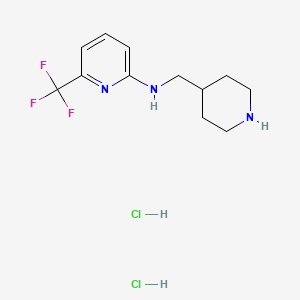 molecular formula C12H18Cl2F3N3 B8219825 N-[(piperidin-4-yl)methyl]-6-(trifluoromethyl)pyridin-2-amine dihydrochloride 