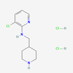 molecular formula C11H18Cl3N3 B8219830 3-chloro-N-[(piperidin-4-yl)methyl]pyridin-2-amine dihydrochloride 