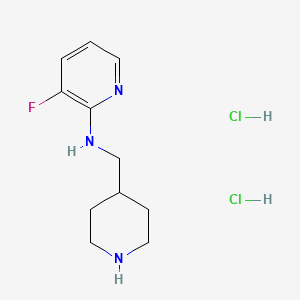 molecular formula C11H18Cl2FN3 B8219864 3-fluoro-N-[(piperidin-4-yl)methyl]pyridin-2-amine dihydrochloride 