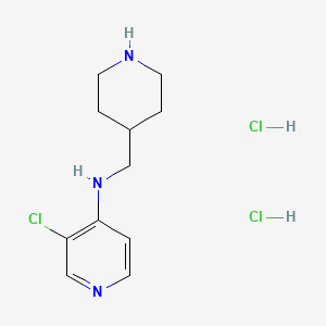 molecular formula C11H18Cl3N3 B8219865 3-chloro-N-[(piperidin-4-yl)methyl]pyridin-4-amine dihydrochloride 