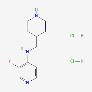 molecular formula C11H18Cl2FN3 B8219868 3-fluoro-N-[(piperidin-4-yl)methyl]pyridin-4-amine dihydrochloride 