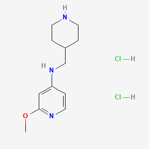 molecular formula C12H21Cl2N3O B8219874 2-methoxy-N-[(piperidin-4-yl)methyl]pyridin-4-amine dihydrochloride 