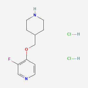 molecular formula C11H17Cl2FN2O B8219876 3-Fluoro-4-[(piperidin-4-yl)methoxy]pyridine dihydrochloride 