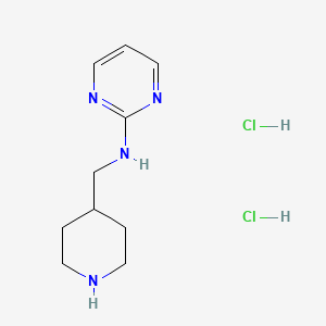 molecular formula C10H18Cl2N4 B8219899 N-[(piperidin-4-yl)methyl]pyrimidin-2-amine dihydrochloride 