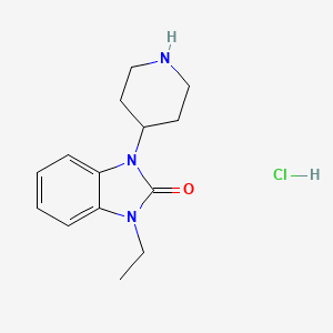 1-ethyl-3-(piperidin-4-yl)-2,3-dihydro-1H-1,3-benzodiazol-2-one hydrochloride