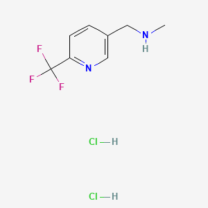 molecular formula C8H11Cl2F3N2 B8219943 Methyl({[6-(trifluoromethyl)pyridin-3-yl]methyl})amine dihydrochloride 
