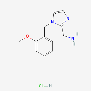 1-{1-[(2-methoxyphenyl)methyl]-1H-imidazol-2-yl}methanamine hydrochloride