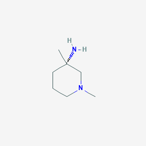 molecular formula C7H16N2 B8220054 (3S)-1,3-dimethylpiperidin-3-amine 