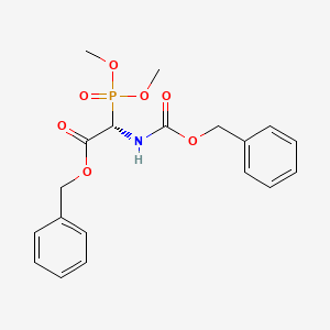 molecular formula C19H22NO7P B8220066 benzyl (2S)-2-dimethoxyphosphoryl-2-(phenylmethoxycarbonylamino)acetate 