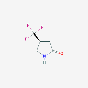 molecular formula C5H6F3NO B8220069 (S)-4-(Trifluoromethyl)pyrrolidin-2-one 