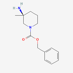 molecular formula C14H20N2O2 B8220086 Benzyl (S)-3-amino-3-methylpiperidine-1-carboxylate 