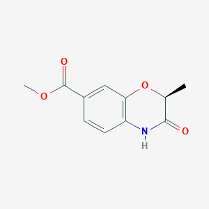 molecular formula C11H11NO4 B8220112 methyl (2S)-2-methyl-3-oxo-4H-1,4-benzoxazine-7-carboxylate 