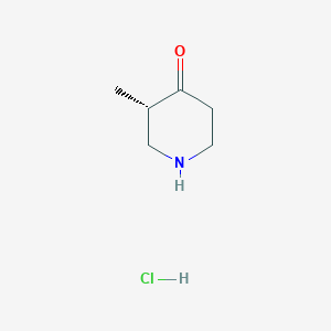 molecular formula C6H12ClNO B8220158 (3S)-3-methylpiperidin-4-one;hydrochloride 