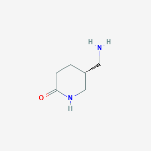 molecular formula C6H12N2O B8220168 (5R)-5-(aminomethyl)piperidin-2-one 