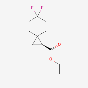 molecular formula C11H16F2O2 B8220231 ethyl (2S)-6,6-difluorospiro[2.5]octane-2-carboxylate 