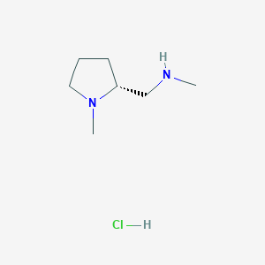 molecular formula C7H17ClN2 B8220234 N-methyl-1-[(2R)-1-methylpyrrolidin-2-yl]methanamine;hydrochloride 