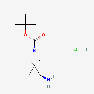 molecular formula C10H19ClN2O2 B8220263 tert-butyl (2S)-2-amino-5-azaspiro[2.3]hexane-5-carboxylate;hydrochloride 