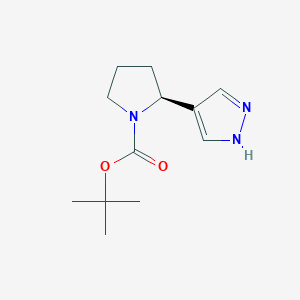 molecular formula C12H19N3O2 B8220269 tert-butyl (2S)-2-(1H-pyrazol-4-yl)pyrrolidine-1-carboxylate 