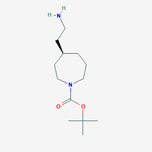 molecular formula C13H26N2O2 B8220291 tert-butyl (4R)-4-(2-aminoethyl)azepane-1-carboxylate 